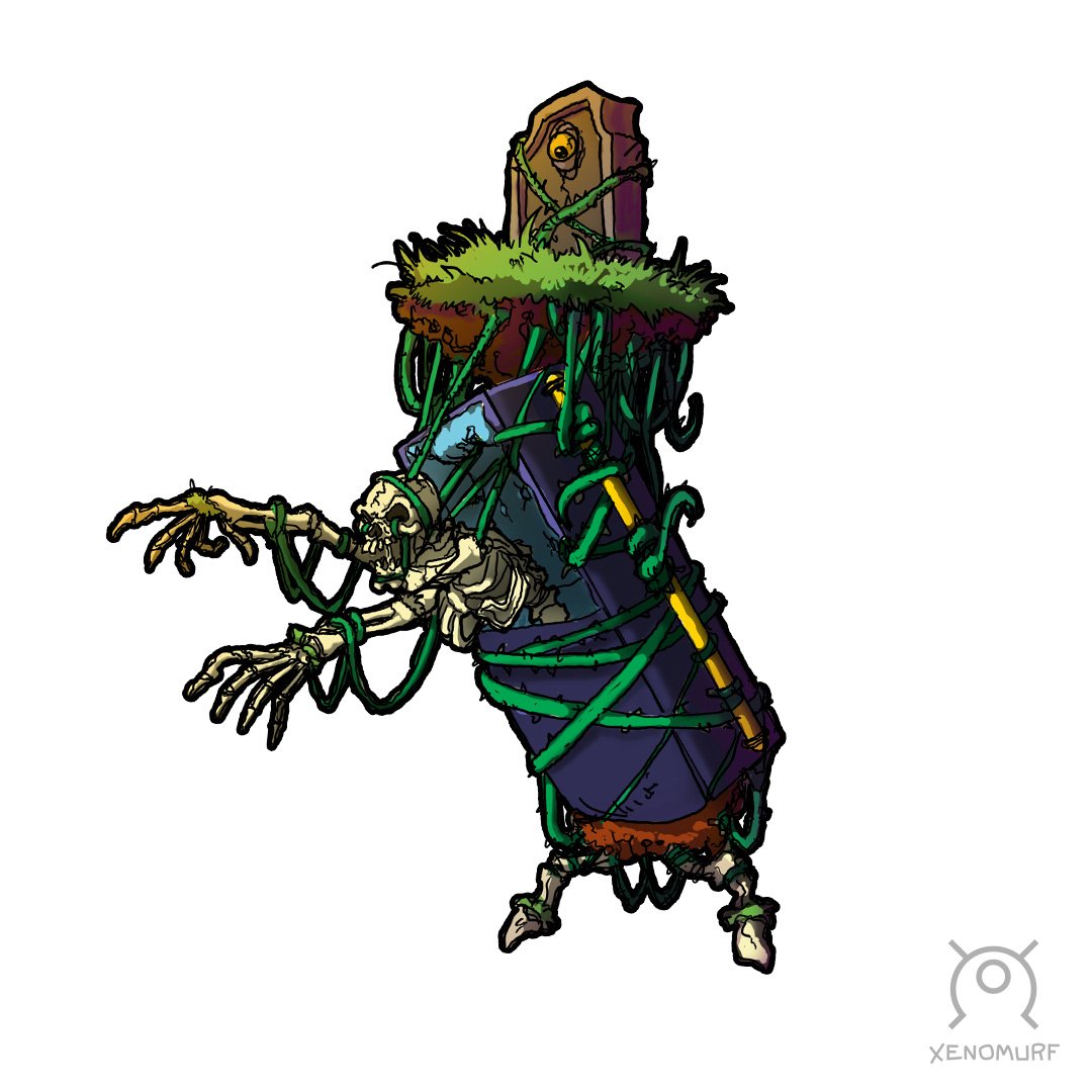 More minions are rising up against our hero Greg! That first one was pretty humerus, but this one is very sternum... *buh duh tiss* #indiedev #gamedev #IndieGameDev #conceptart #gameart