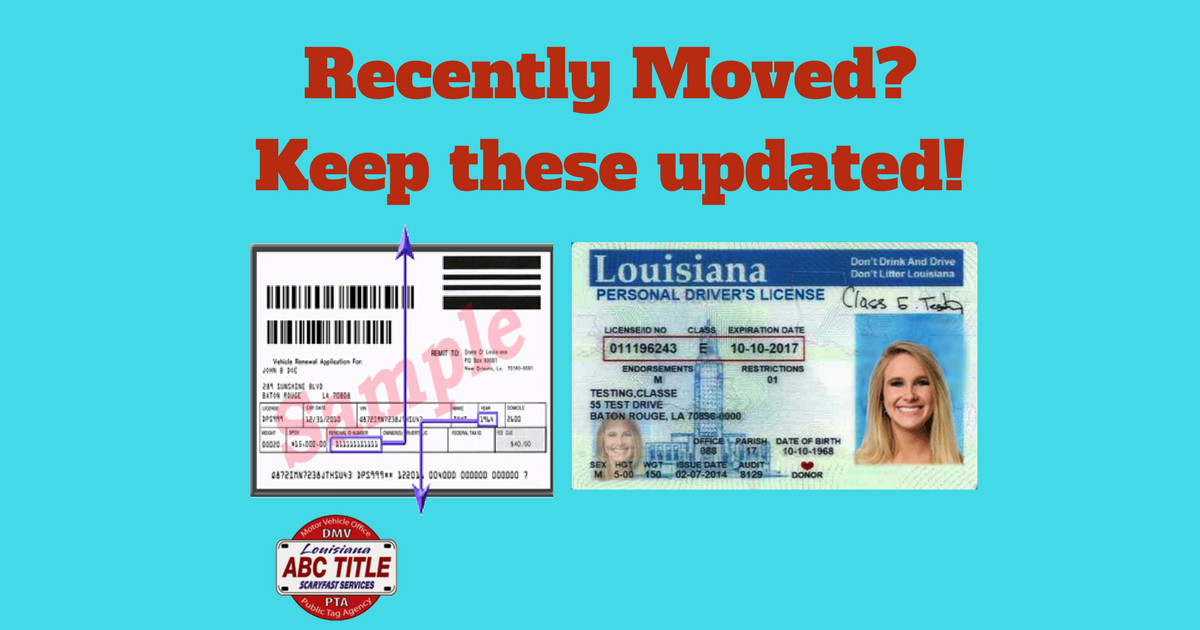 ABCTitleLA's tweet image. Whether you're new to Louisiana or you simply moved to a new city, make sure to keep your #driverselicense and #autoregistration up-to-date! We can get this done for you quickly and at a low cost. Call 504-366-7674 for details.