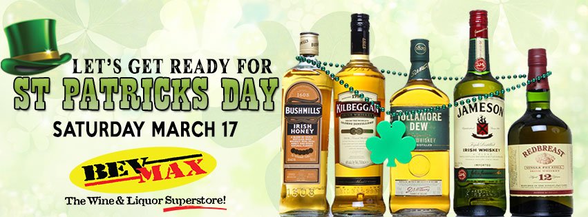 BevMaxCT's tweet photo. It's time to get ready for St Patrick's Day, visit us today and everyday we are open. Please do not hesitate to ask for help our associates are ready to assist you. #stpatricksday #bevmax https://t.co/eIivEJhEnZ