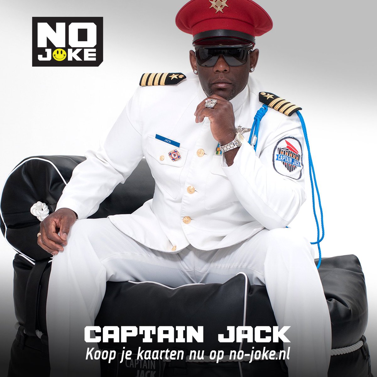 NOJOKE_NL's tweet photo. Left, right, left! 90's held Captain Jack is the best! Deze drill instructor laat zijn grootste 90's hits horen op 7 april in @studiosaalsmeer! Koop je kaarten nu op https://t.co/SV8EvoJyTh! #nojoke #aalsmeer #captainjack https://t.co/cUIJzNgyps