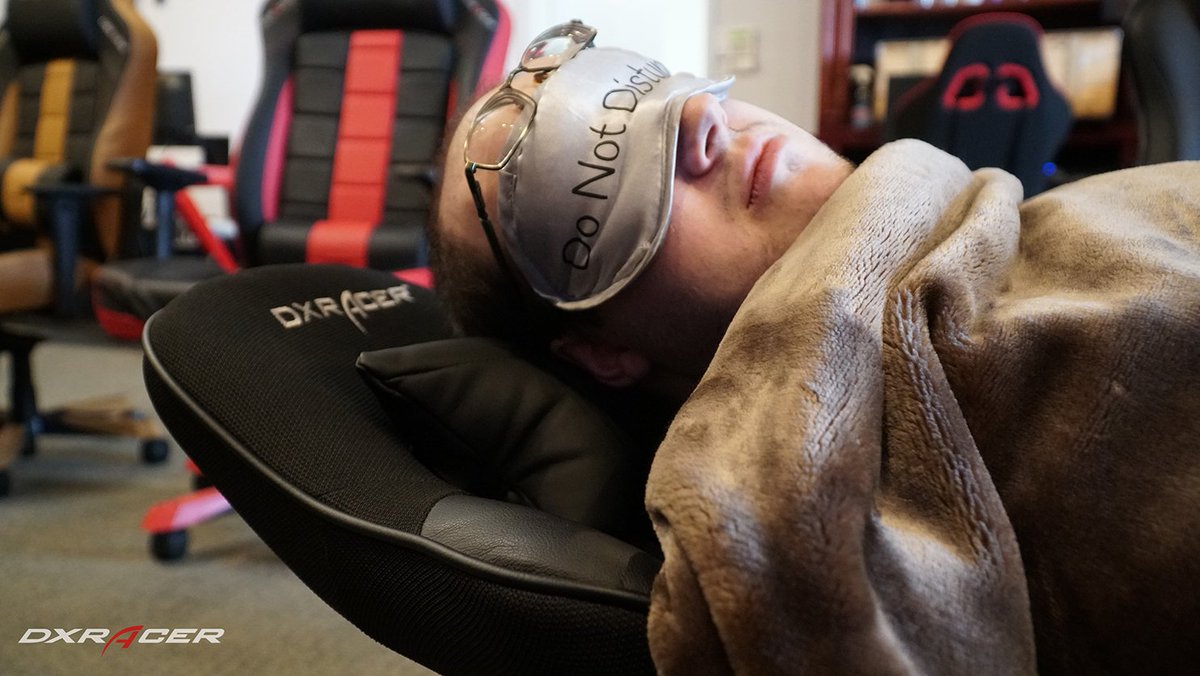 DXRacer's tweet photo. 💭 Dreaming about the most comfortable DXRacer chairs? Joining the #NapFam? The world may never know. 💤 #NationalNappingDay https://t.co/6SDn5K8pdm