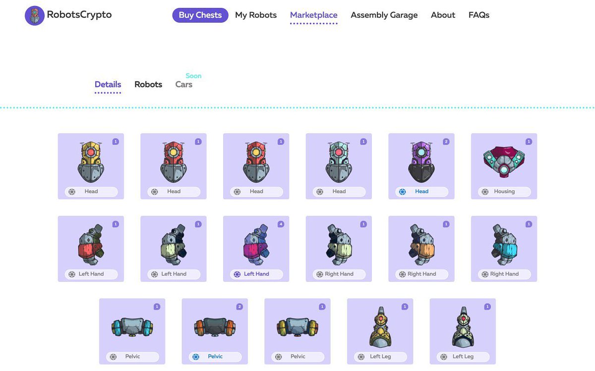 Robotscrypto's tweet photo. As promised, we launched the marketplace on March 8th.

You can already buy and open chests with details, start trading, collect your robots and put them to mine additional details! ⛏💰

↪️ https://t.co/9oB4Wmpf8S

#RobotsCrypto #Cryptogames #ARGames #Blockchain #Ethereum https://t.co/IkVigXmbAo