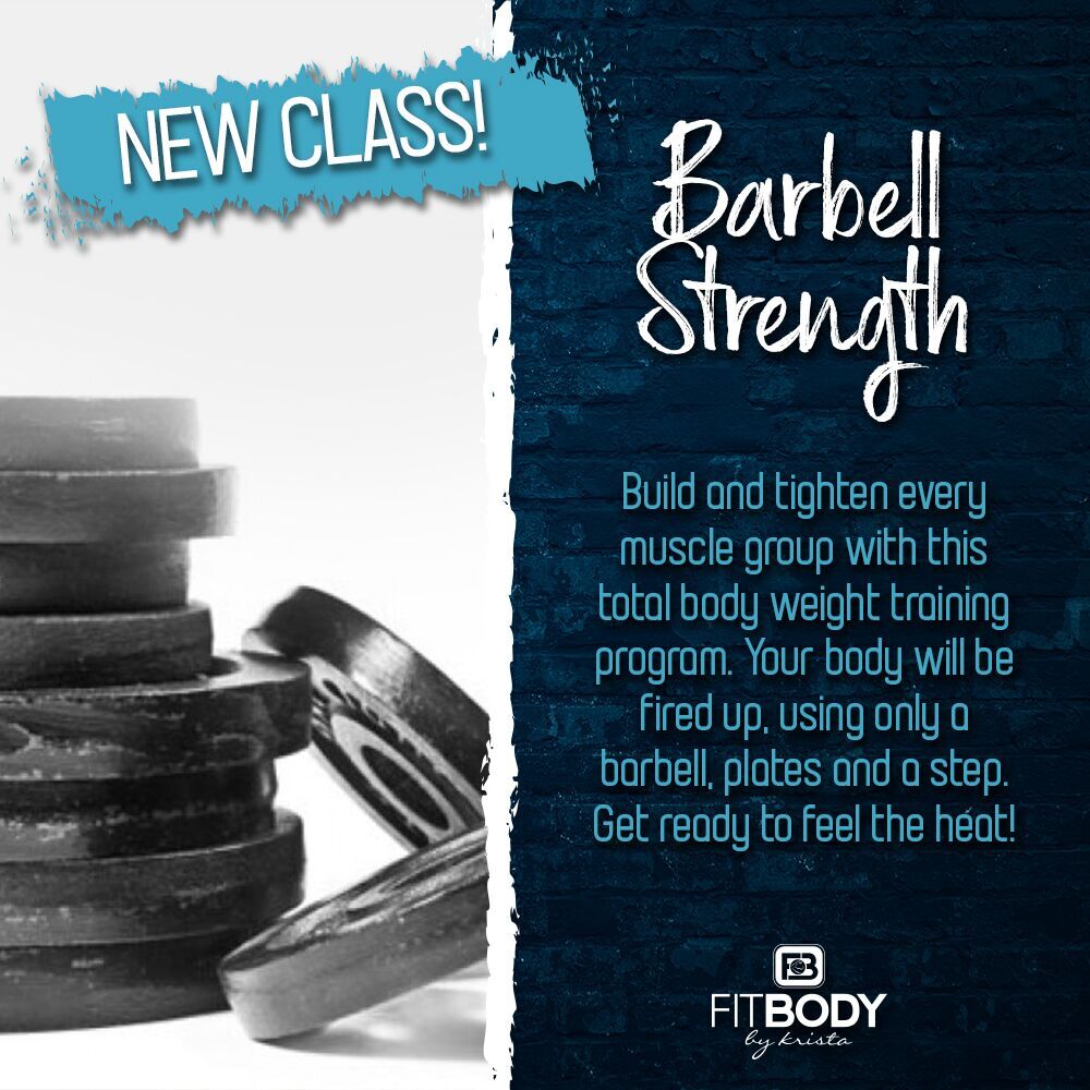 Krista_Ferrara's tweet photo. NEW CLASS ALERT! #BarbellStrength every Wednesday with Ali at 4:30 PM. Get ready to feel the heat! π₯ Sign up on the app. #FitBodyByKrista #Brewster #NY #barbell #totalbody #weighttraining #health #fitness #fitbodytribe #wellness #fitfam https://t.co/H5XmvNepQP