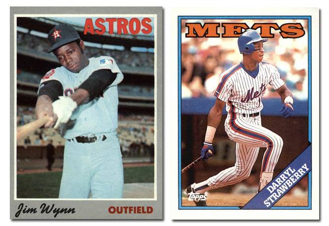 3/12 . Happy Birthday to Jimmy Wynn & Darryl Strawberry  (1970 Topps & 1988 Topps cards) 