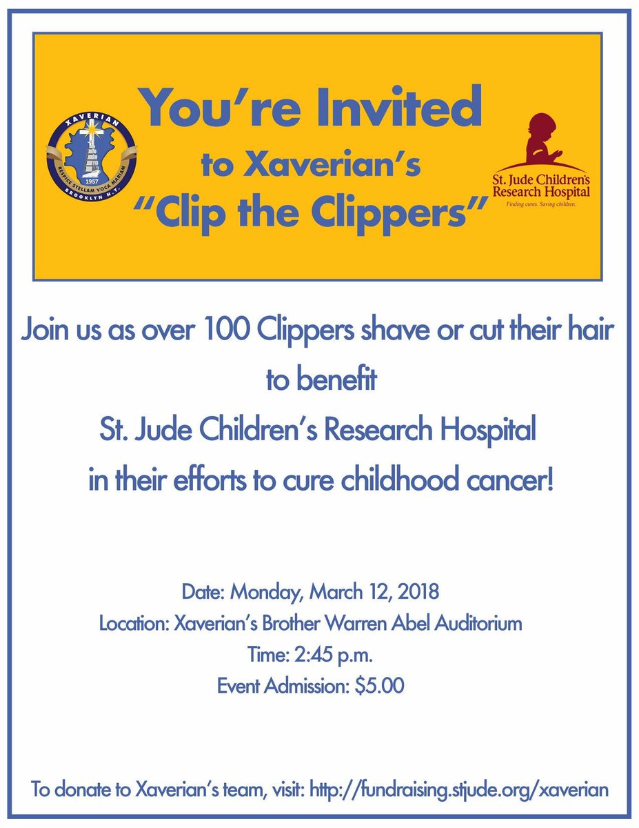 XaverianHS's tweet photo. We are almost at 70k!!! Will you help us reach our goal, and support @stjude in the process?? #cliptheclippers https://t.co/9eDrx3D0f1