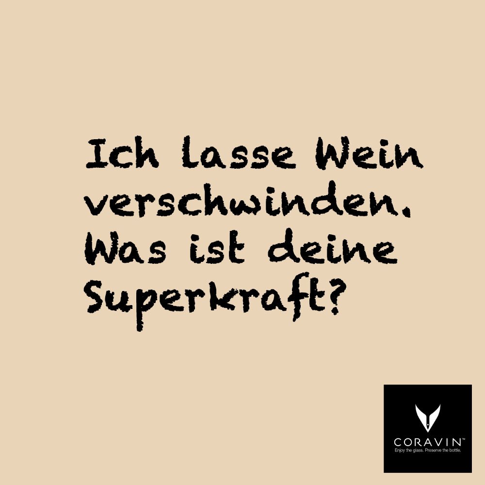 CoravinDE's tweet photo. Die Hälfte der Woche ist geschafft und das bedeutet: WineWednesday! :) Wer lässt heute seine Superkräfte spielen? Ich lasse Wein verschwinden. Was ist deine Superkraft? https://t.co/at2PdD3M39