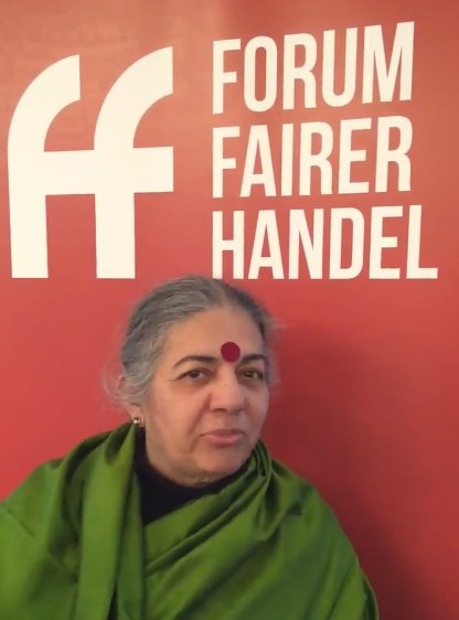 'In a period where unfair free trade agreements are being undemocratically forced on citizens of the world the fair trade movement can be a very important player to spread fairness.“ Great words by @drvandanashiva at #ForumFairerHandel in Mainz! Video> bit.ly/2p8qq5k