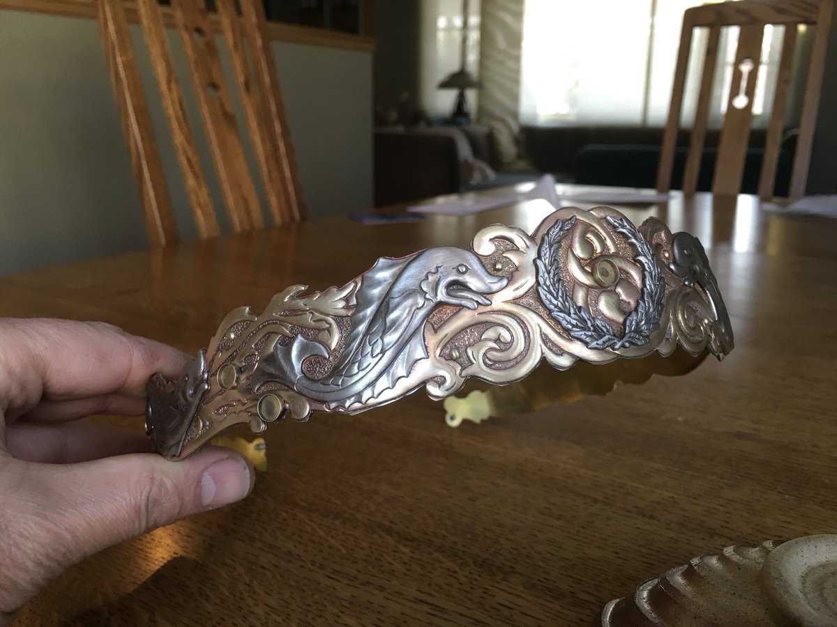 JeffdeBoer9's tweet image. I managed to assemble the circlet yesterday.  Just need to file the edges, polish, set the stones and fit it to my friends head! #yyc #jewellery #thinkmaking