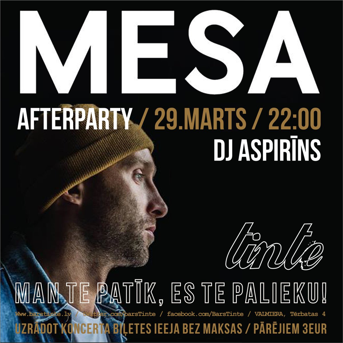 barsTinte's tweet image. 29. martā pēc MESA koncerta nekas nebeidzas! 
Mēs turpinām ballēties Tinte!! 💥
Esam sarūpējuši pārsteigumus no bāra un Gacho!
Nepalaid garām! Nāc, pievienojies!