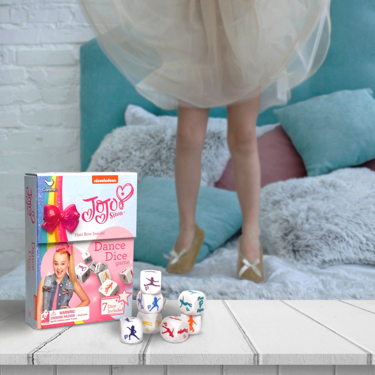 CardinalGames's tweet image. Bust a bow this Monday with JoJo Dance Dice!#JoJoSiwa #DanceDice #Dance #Pink #Bows