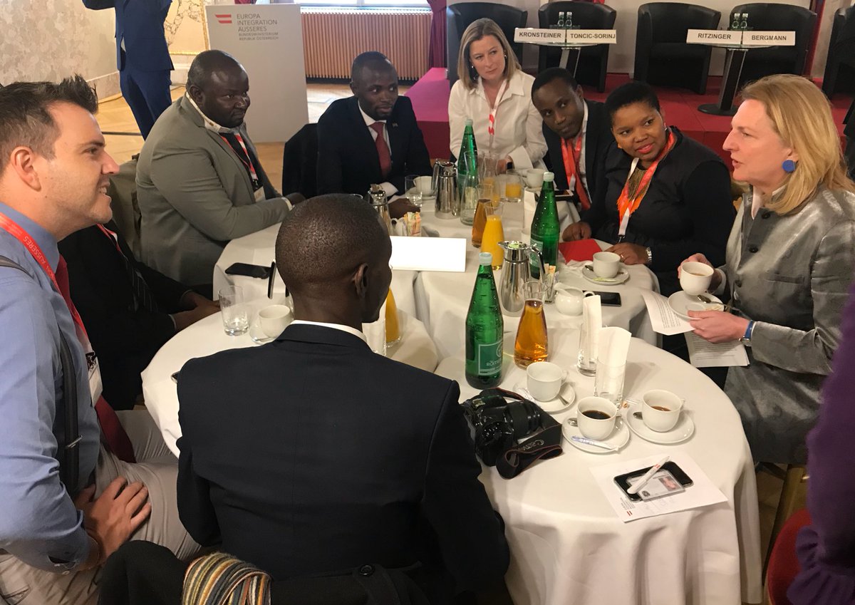 1karlernst's tweet photo. 9th edition of #ALPSAustria ; participants welcomed @MFA_Austria by Foreign Minister #Kneissl and Secretary General @LinhartBMEIA #NetworksCreateFuture ; ๐๐ฆ๐น @toluogunlesi @NickolausBauer @niccistewart @astarwriter @Koby_Scratch https://t.co/zqLchrSUUV