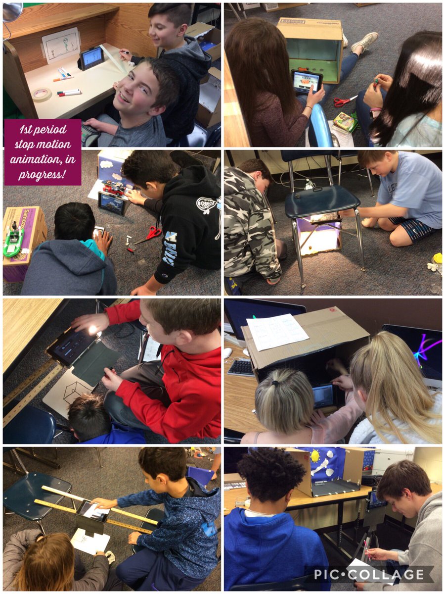 WMSMediaExplore's tweet photo. A little peek into 1st and 2nd period’s stop motion work. @wmscats https://t.co/YQPmcG3Iyg