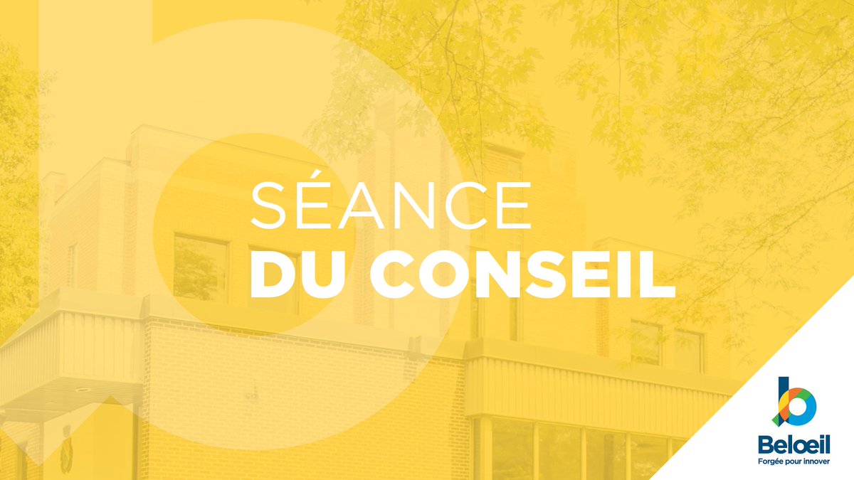 SÉANCE EXTRAORDINAIRE DU CONSEIL - 12 mars 2018 à 19 h
C’est un rendez-vous, ce soir à 19 h, à la salle des délibérations de la cour municipale située à l’hôtel de ville au 777, rue Laurier. #Beloeil bit.ly/2HqFPFt
