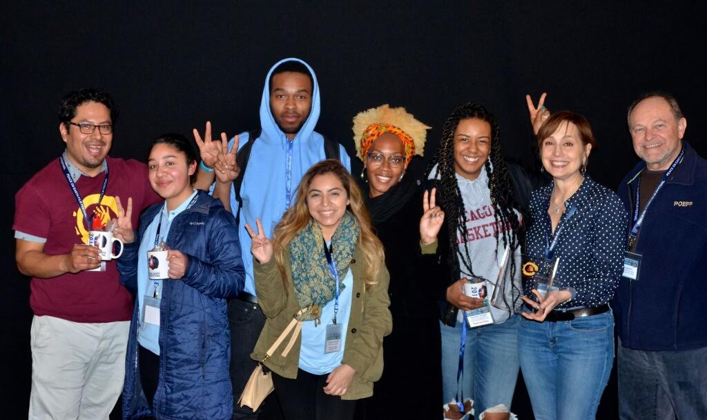 FreeSpiritChi's tweet image. Free Spirit PRO filmmakers and Peace Builders from @PeaceXChicago participated in a Q&amp;amp;A about their film at the @POEFF this weekend! #YouthMediaMondays