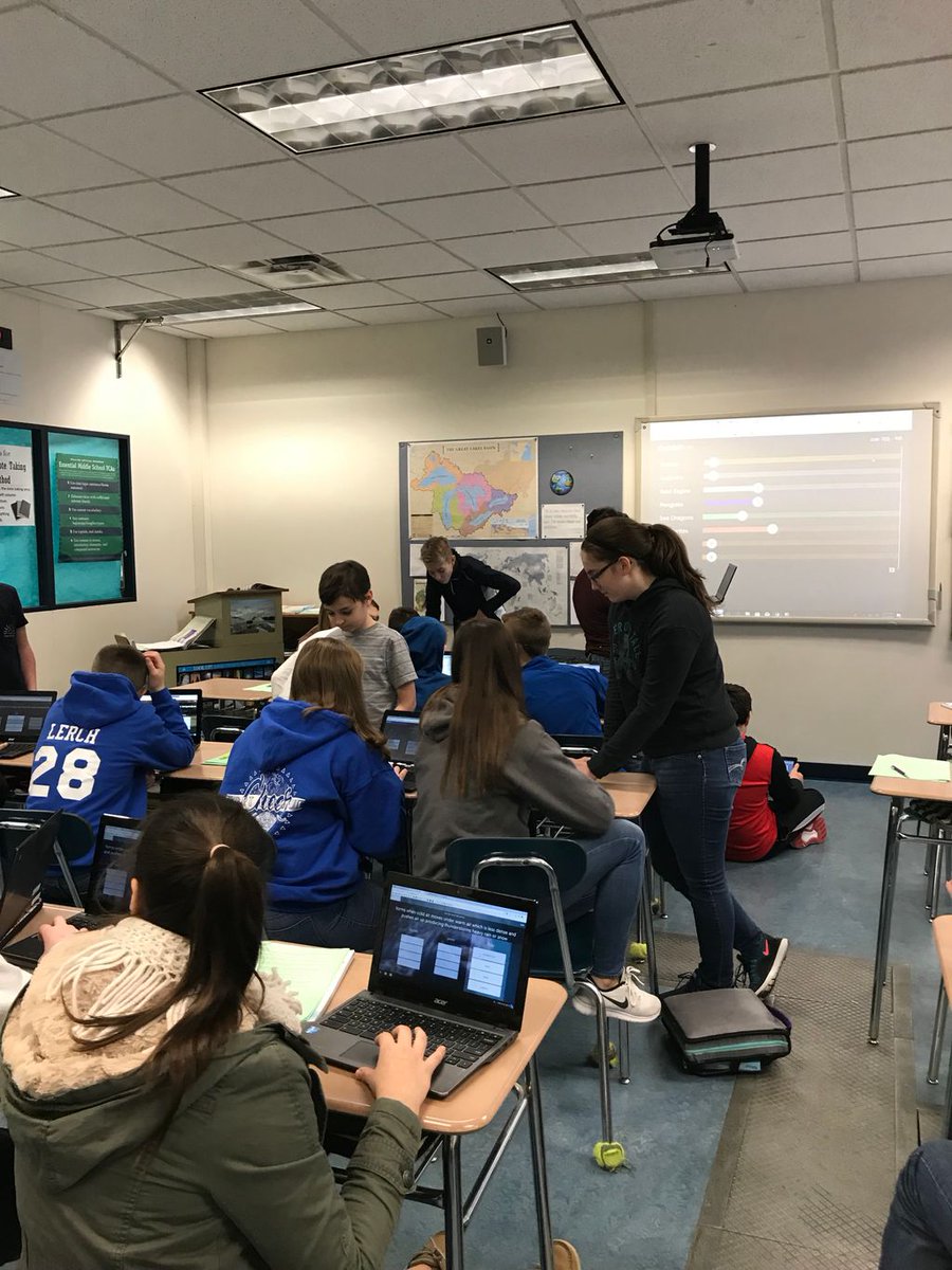 FortLeBoeufSD's tweet photo. Quizlet Live day in science class at #FLBMS Condensation. Cumulus. Humidity. Cirrus. Would you have passed?  #OneHerd https://t.co/q9KGa6MQdz