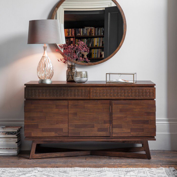This luxury sideboard is a great way to display some fine decor. It also has ample storage, an oriental inspired style with detailed carving on the drawers and crossed legs.

#homedecor #sideboard #furniture #interiordesign #interior #homedesign #HomeImprovements #quality #style
