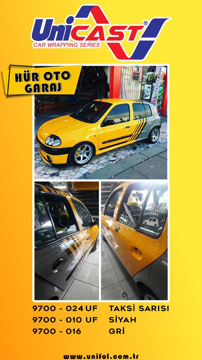 Unicast_Unifol's tweet photo. Unifol &amp; Unicast Taxi Yellow #kaputkorumafilmi #carwrap #unifol #unicast #unicastgraphics #taxi #taxiyellow #taksisarısı #ppf #digital #carwrapping #cast #digitalcast #arackaplama #renkdegisimi https://t.co/AncSQabL4i