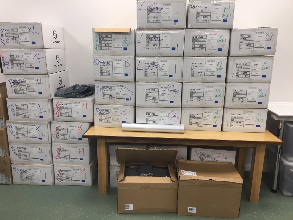 1000 tops and 2000 beanies arrived in the <a href="/MugshotsPrint/">Mugshots</a> workshop today, ready to be printed up for <a href="/lsncampaign/">The Lsn Campaign</a> - tackling mental health challenges by creating active listeners! #mentalhealth