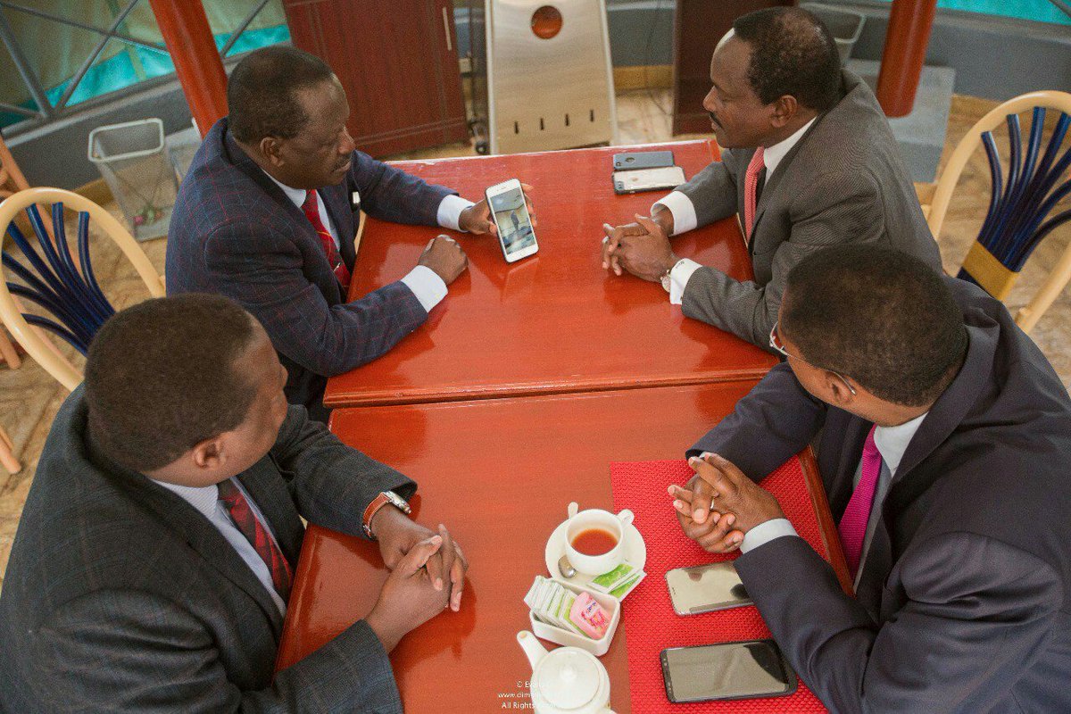 ProcessDigtal's tweet image. Lets try the best Captions for photo of the meeting today #NASAUnity  #UhuruMeetsRaila  #PeoplesAssembly  #davidndii