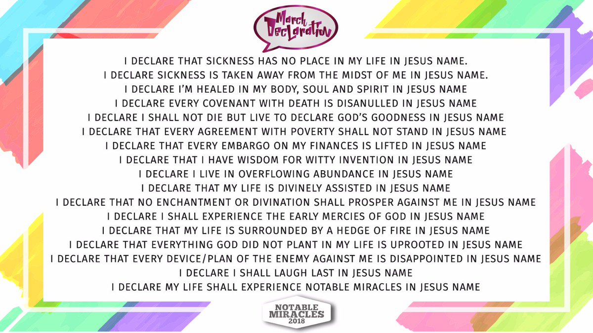 RCCGMFHSalford's tweet photo. Now I raise my hand to heaven and declare, “As surely as I live, I will not whisper but publicly proclaim bold promises into reality with my tongue. #dailymedication #AM/#PM #MarchDeclaration #notablemiracles
#iproclaim
#birthingdreams https://t.co/braxpzDY0s