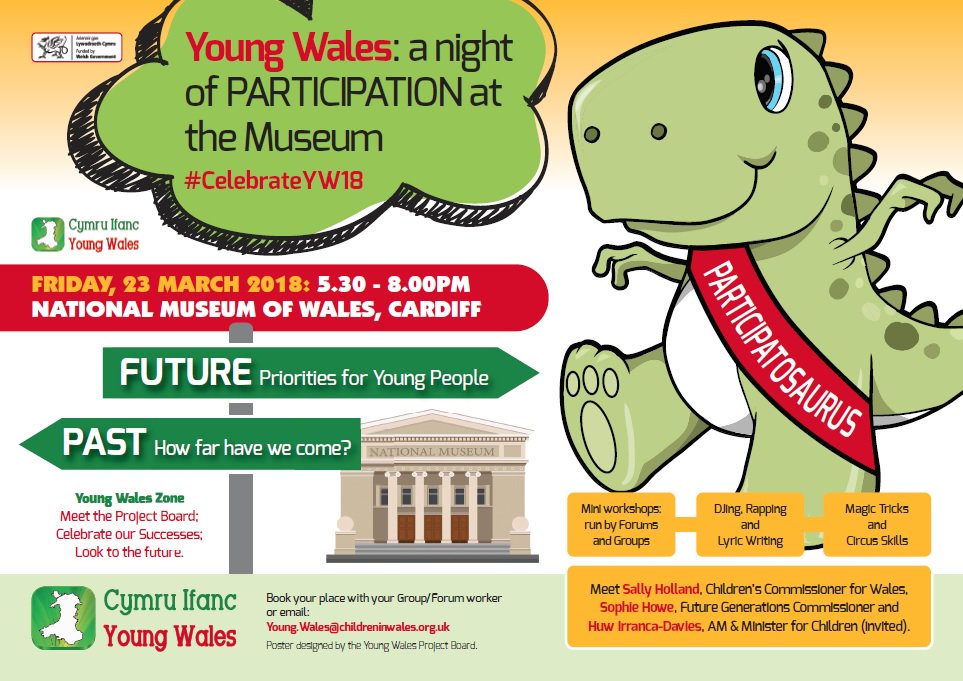 NEW DATE: Come and celebrate Young Wales and meet the project board at the Night of Participation at the Museum, 23 March 2018 #CelebrateYW18 bit.ly/2HEBPT0