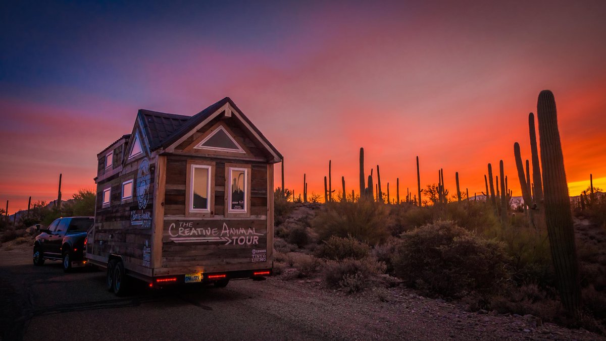 SpringsPreserve's tweet photo. The @_CreativeAnimal Tour is coming to Springs Preserve tomorrow! Explore their 200 sq. ft. tiny-home-on-wheels and learn how you can help protect wildlife by living more sustainably. https://t.co/l3Opp0M70b #lasvegas #vegasnews https://t.co/0o9ncquven