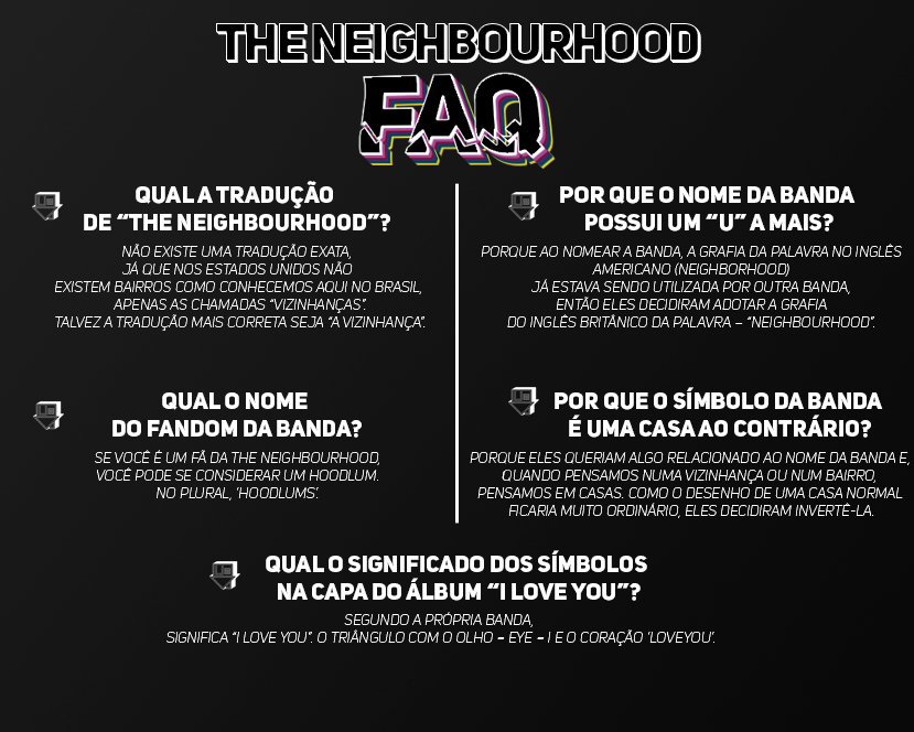 X 上的The Neighbourhood Brasil ®：「theneighbourfaq 3.0   / X