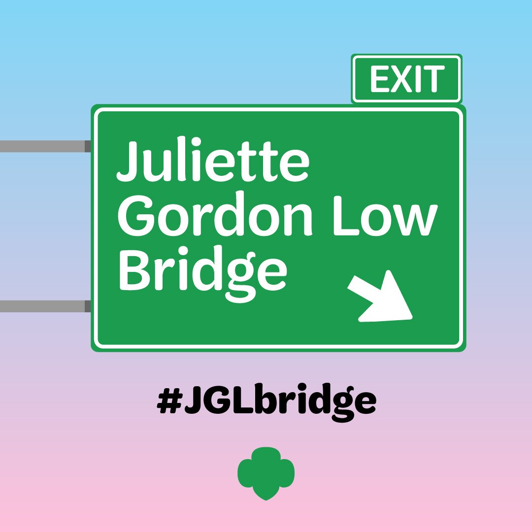 girlscouts's tweet photo. Happy 106th Birthday to Girl Scouts! Honor your Girl Scout roots by signing the #JGLBridge petition to name a Savannah bridge after our Founder! https://t.co/yMXILxOufd #JGLbridge #happybirthday #GIRLagenda https://t.co/FDZiK719ni