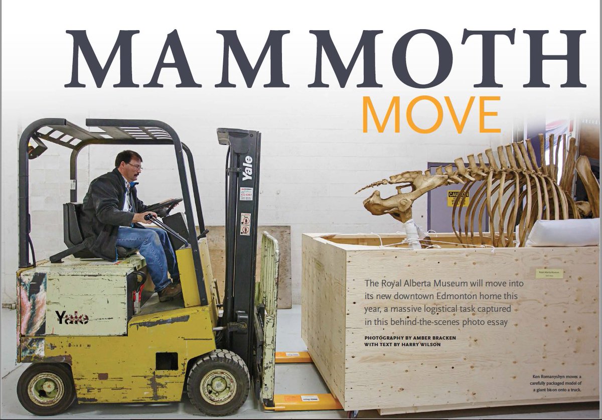 RoyalAlberta's tweet photo. Pick up the latest issue of @CanGeo to see the RAM, and our move to #yegdt, featured in a photo essay. CanGeo spent 3 years visiting us to document the museum's move. #MuseumOnTheMove #RAMwow https://t.co/Qt15hHkZDO