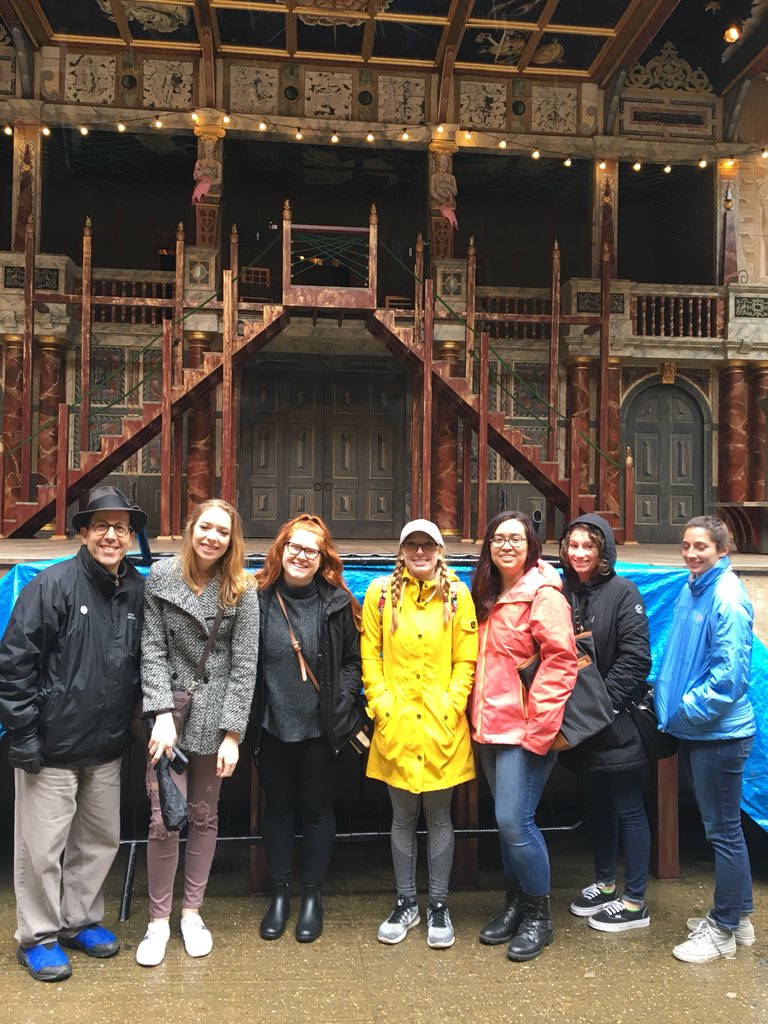 CTHalfWit's tweet photo. The Globe Theatre, Masters’ Fish and Chips, and Carnaby Street! VERY London! #ccsuspringbreak #ccsu @CCSU @CCSUEnglish1 https://t.co/SUl189JXbm