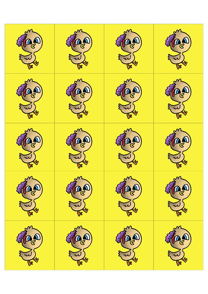 Preparando pegatinitas para el <a href="/ZorroclocoLobos/">Zorroclocos</a>. Me siento como Andy Warhol si se hubiese dado un golpe en la cabeza, o el peor productor de tiras de LSD del mundo.