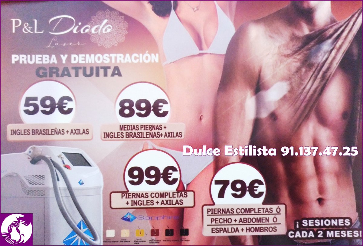 DulceEstilista's tweet photo. MAÑANA 13 DE MARZO 2018 DIA DE LASER EN EL SALON.
#laserdiodo #niunpelo #felizlunes #Sapphire, #depilación, #SinUnPelo #SeguimosContigo, #Creciendo, #Sueños #dulceestilsita #bydulceestilista #pechoyabdomen #laserhombre #lasermujer #unixes 😀😋 https://t.co/Qj5ElnNrHm