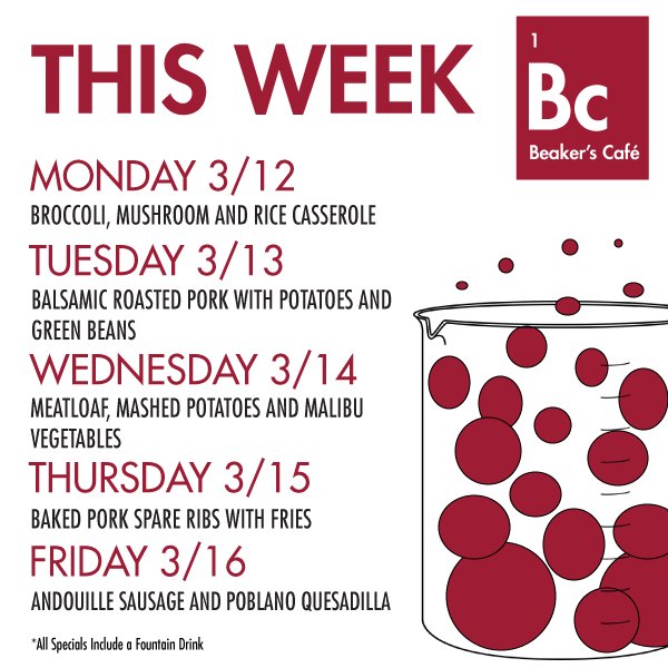 OUHSCDining's tweet image. You may have lost an hour of sleep this weekend, but you gained a week's worth of yummy specials. Stop by and try one. 🍽️