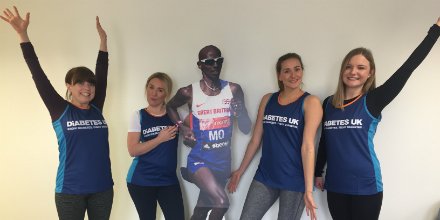 DiabetesUK's tweet photo. Run alongside @Mo_Farah and our very own North West staff in the 2018 #GreatManchesterRun. 50% off registration throughout March: https://t.co/bCSRCa9j0A #Mochester https://t.co/7xLD9FFeyx