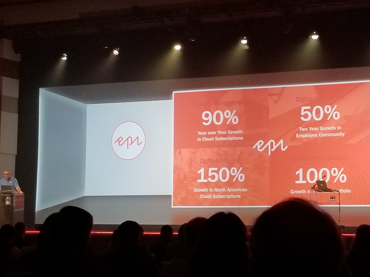 roychomko's tweet photo. @episerver showing big growth numbers in 2017. @adagetech looking forward to our 9th year of partnership.?s, stop by our booth for a chat. https://t.co/5Xm6A60Chd