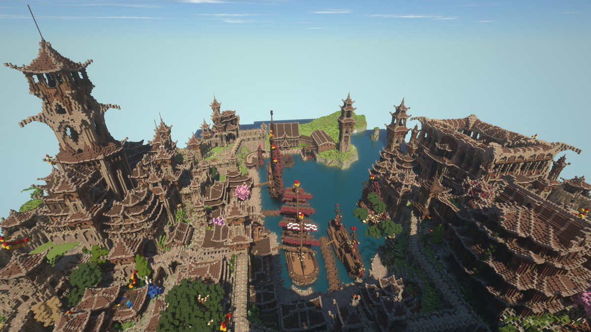 grensie_b's tweet photo. Welkom in Minato #Kingdom #TheKingdom #DusDavidGames @DusDavid #Fenrin @KDFenrin #Miduro #Minato #Etholdir @Edeldier #Shaders #SEUS #SEUSshaders #Minecraft #Oriental #WijZijnGeenHonden https://t.co/XZE3R08Ir0