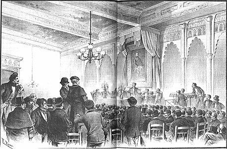 pacomvela's tweet photo. @Museo_Naval @MuseoCerralbo ￼

El Director artistico de esta revista carlista, Paciano Ross, es el autor de este dibujo en el que se recoge una velada en honor al marqués de Cerralbo en Barcelona en 1890. https://t.co/uURDTQIeqr