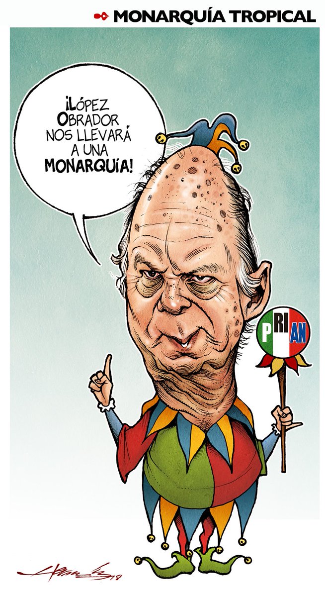 ¡¡¡Cuidado: ahí viene la Monarquía Tropical!!! Mi cartón de esta semana en <a href="/revistaproceso/">revista proceso</a>:
