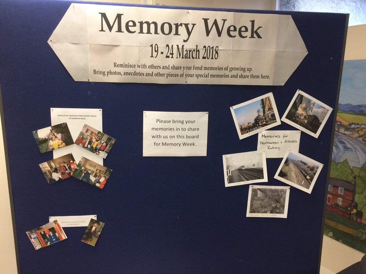 WFlibraries's tweet photo. Lots of #memories been added to our memory board for #memoryweek. Don’t forget to share yours with us at #NormantonLibrary https://t.co/1UxBaje2CR