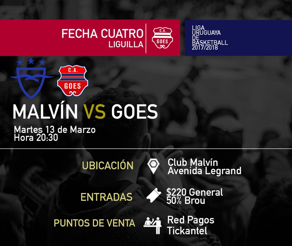 clubgoesoficial's tweet photo. #FechaCuatro #Liguilla 

Mañana nos vamos hasta la Avda. Legrand en busca de seguir en lo más alto de la tabla. 
Las entradas ya están a la venta por RedPagos y Tickantel. 

#TranquiloelGoes https://t.co/kYvLJwMZ9j