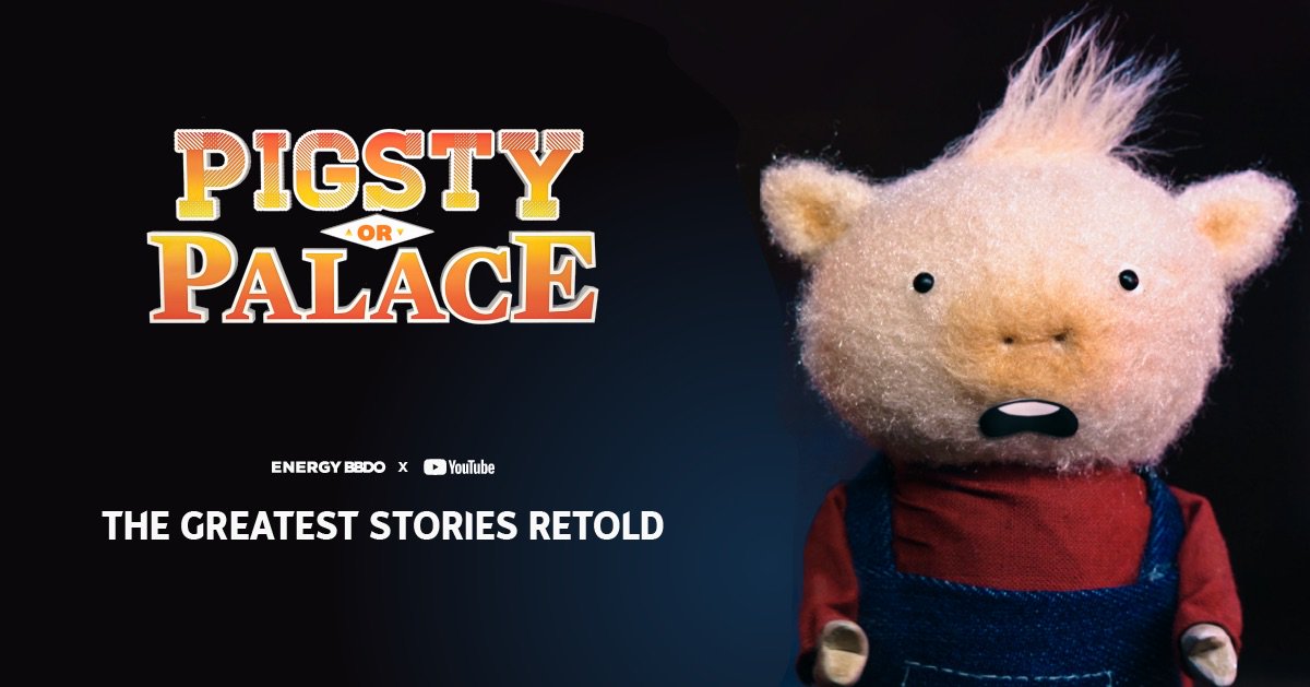 energybbdo's tweet photo. When 3 Little Pigs are challenged to build a house, there’s always a clear winner. Watch our interpretation of one of the Greatest Stories Retold #YouTubeSXSW → https://t.co/VQSwOKR8R4 https://t.co/wolO6Vq3z5