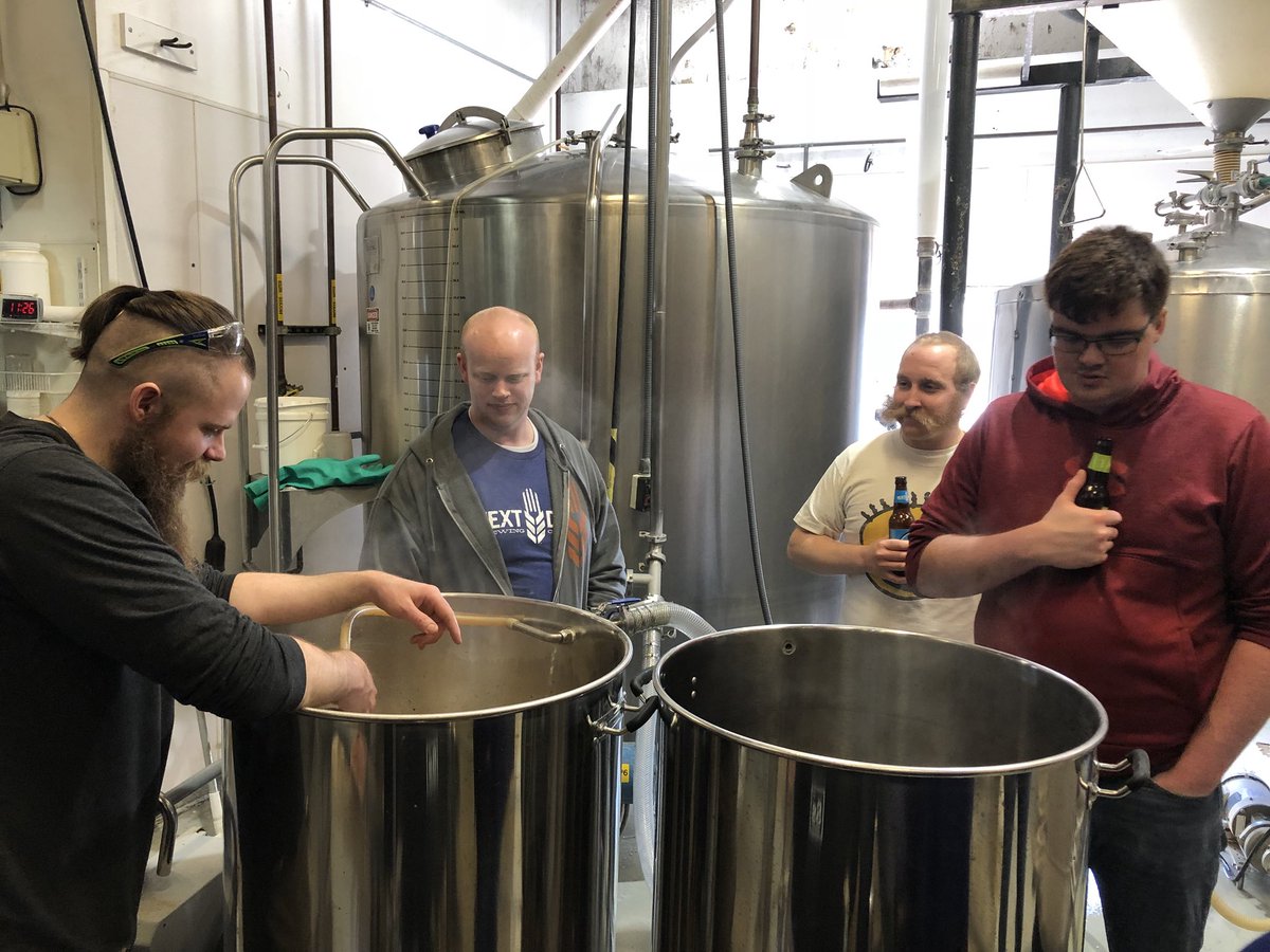 Karben4's tweet image. #beeralert Brew day with our friends from @NextDoorBrewing for @EssenMadison Bacon Fest 2018! #beerbrilliance #beerfriends #wibeer #ryealt