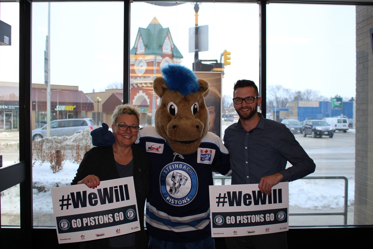 00clutch's tweet photo. Had a blast walking down main street to local businesses this pass week handing out #WEWILL posters for the 2018 @mjhlhockey  Playoff. Thank you for all your support !! @MJHLPistons @RBC_Canada https://t.co/b3VfSOubPq