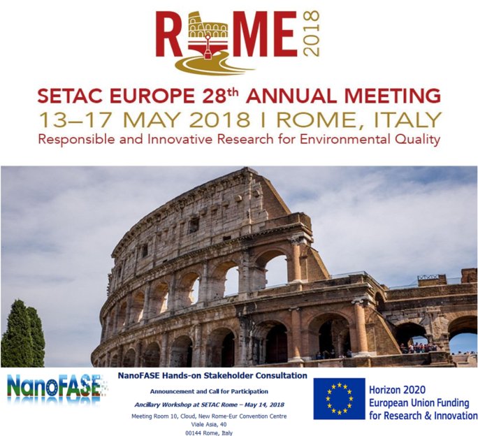 NanoFASE_EU's tweet photo. Join us for the NanoFASE Hands-on Stakeholder Consultation &amp; get a say in shaping our Exposure Assessment Framework! #nanosafety
The event is taking place on 14 May as part of #SETAC2018 
Read more and register (by 1 April): https://t.co/ESVidDZ7ev
@SETAC_world https://t.co/KJGvopLXDj