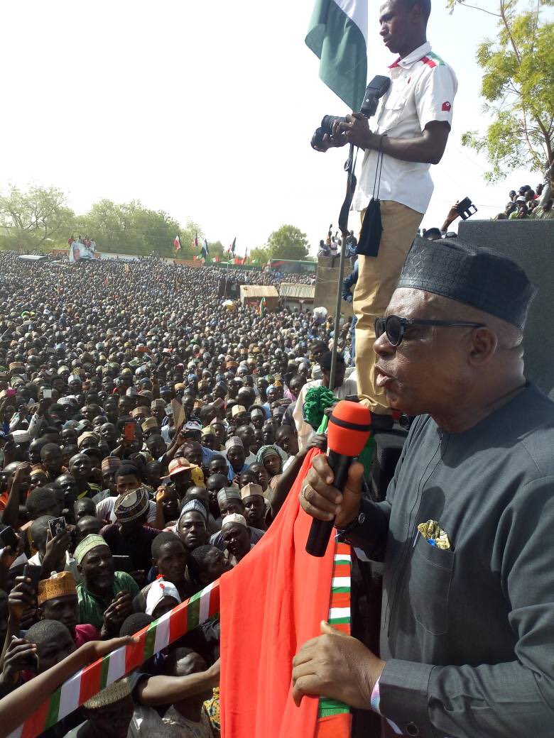 HEDankwambo's tweet photo. At the Mega Rally of our great Party, The People’s Democratic Party in Dutse, Jigawa State. https://t.co/4Zs60XMqft