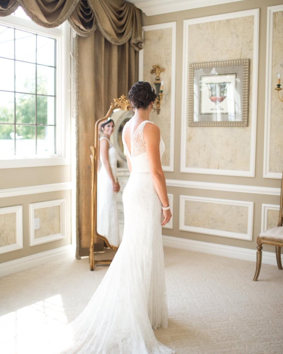 Mirror, mirror...no question that on your #weddingday, you'll be the fairest of them all! | <a href="/WeddingAtelier/">Wedding Atelier</a>