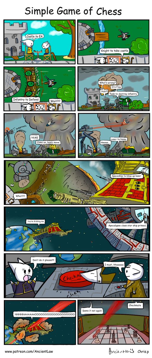 ancientlawcdp's tweet photo. Here's the big thing i said i was doing #webcomic #webcomics #comicstrip #Hardwork #simple #Chess #warhammer40k #stellaris #apocalypse #games #Robots #concentration #nuke #tank #lasers #castles #Knights #Park #infantry #wornout #Earth #Space #SpaceShip https://t.co/w1lTv9IShE