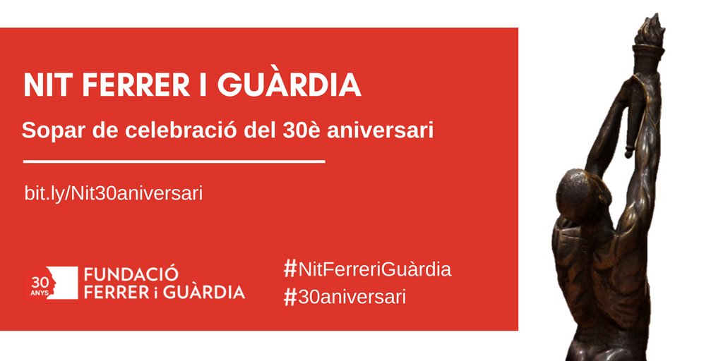 f_ferrerguardia's tweet photo. Darrera setmana per inscriure's a l'acte de commemoració del nostre #30aniversari. Us animem a participar a la #NitFerreriGuàrdia: dijous 22 de març a la Casa Llotja de Mar de #Barcelona. Agenda -> https://t.co/rfiKnr9DDS https://t.co/BEF0xRwmD5