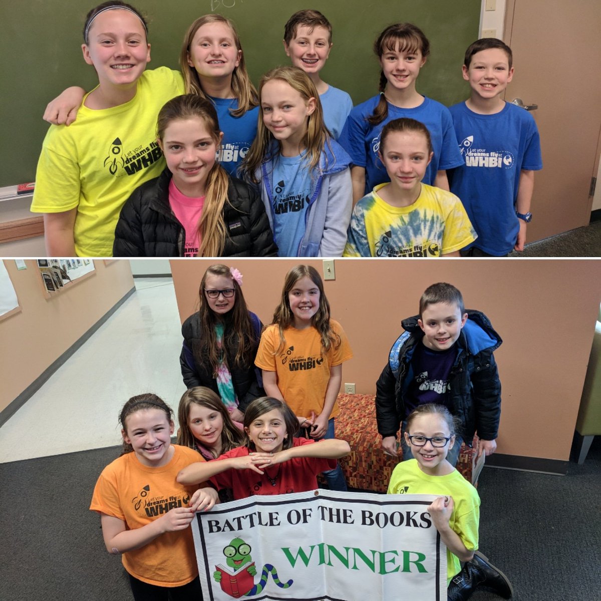 whbilibrary's tweet photo. I'm so proud of both these amazing Battle of the Books teams! #spartatude #proudcoach #readingwinners https://t.co/2UY0TAPzGg