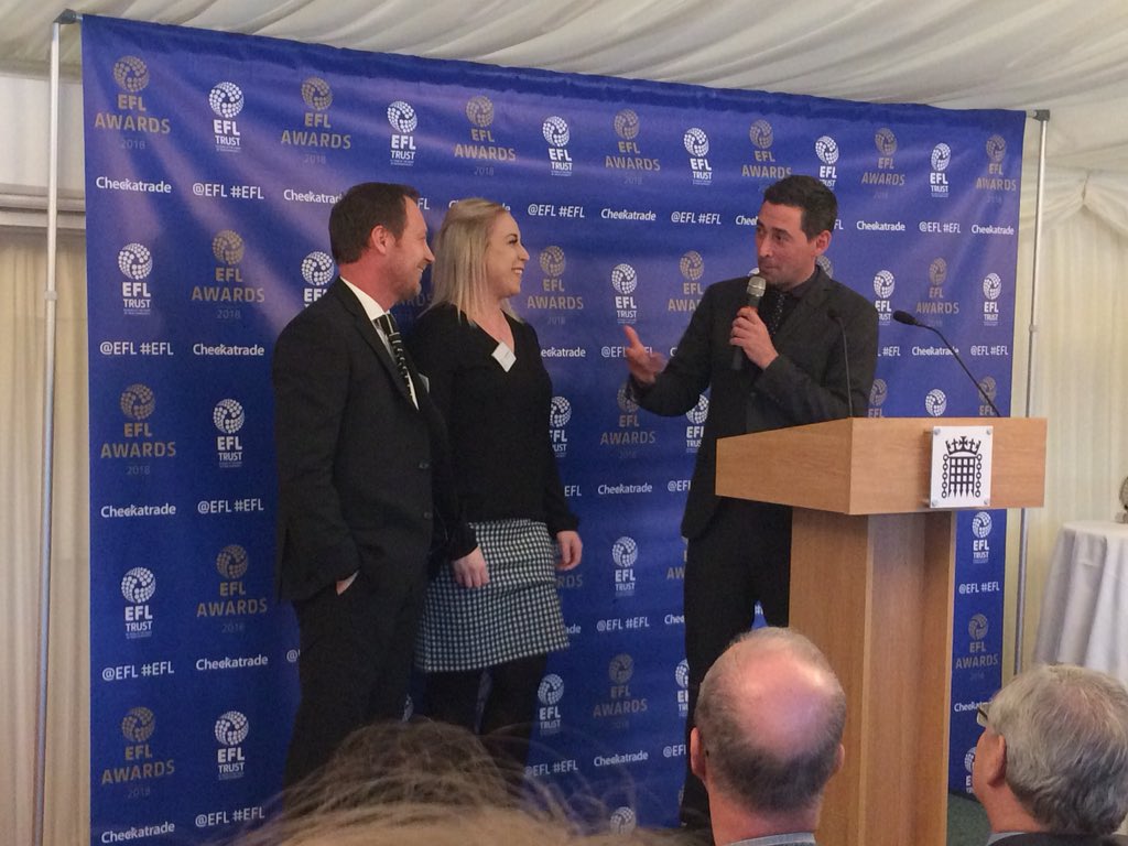 DCCTOfficial's tweet photo. A very proud moment ☺️

Rams in Kenya’s Paul Newman and Lauren Richards collect @dcfcofficial’s Midlands Community Club of the Year award from @colinmurray 🏆🇰🇪

#ThatDerbyPride 🐑 https://t.co/Hznn34ebRy